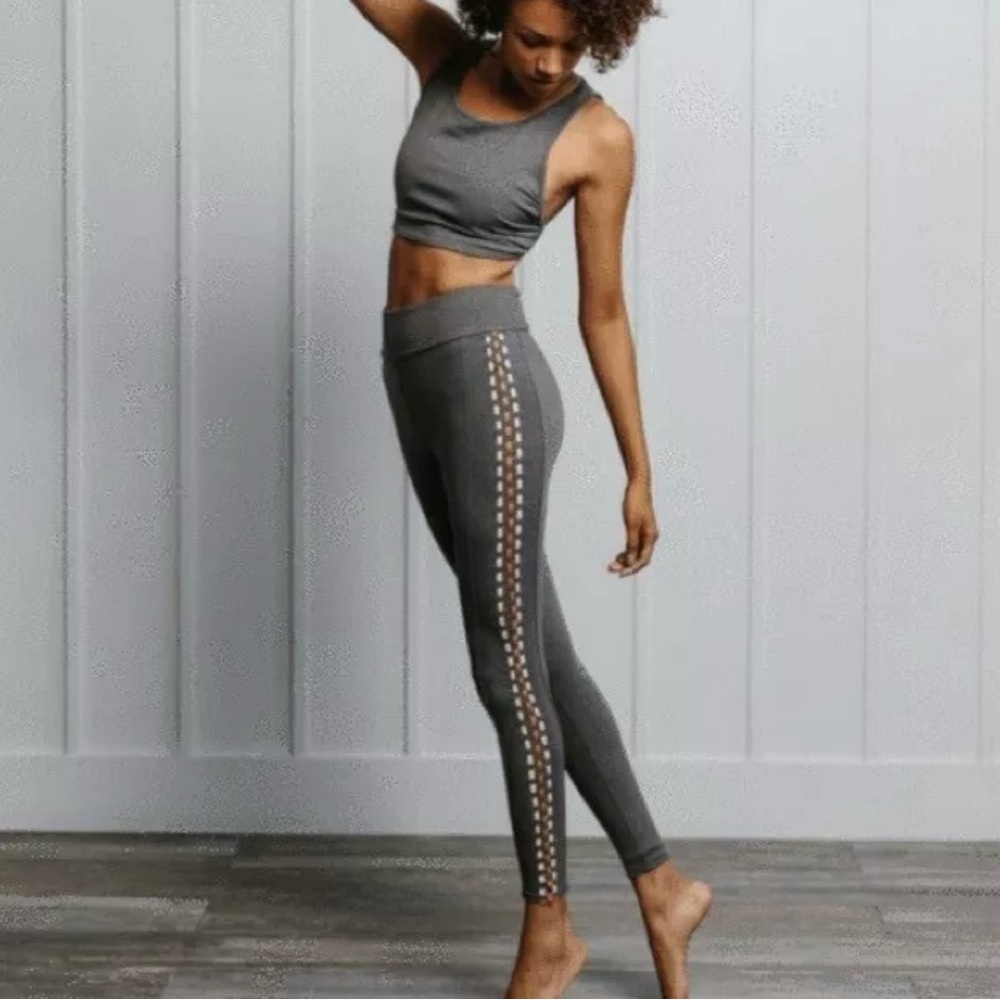 Free People Dreamweaver Yoga Stretch Leggings small boho grey